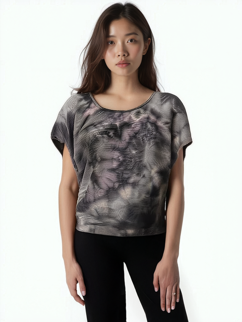 Sage Lavender Tie Dye Dolman Top
