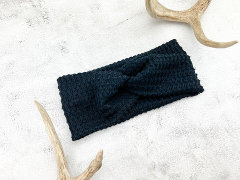 Black Sweater Knit Headband