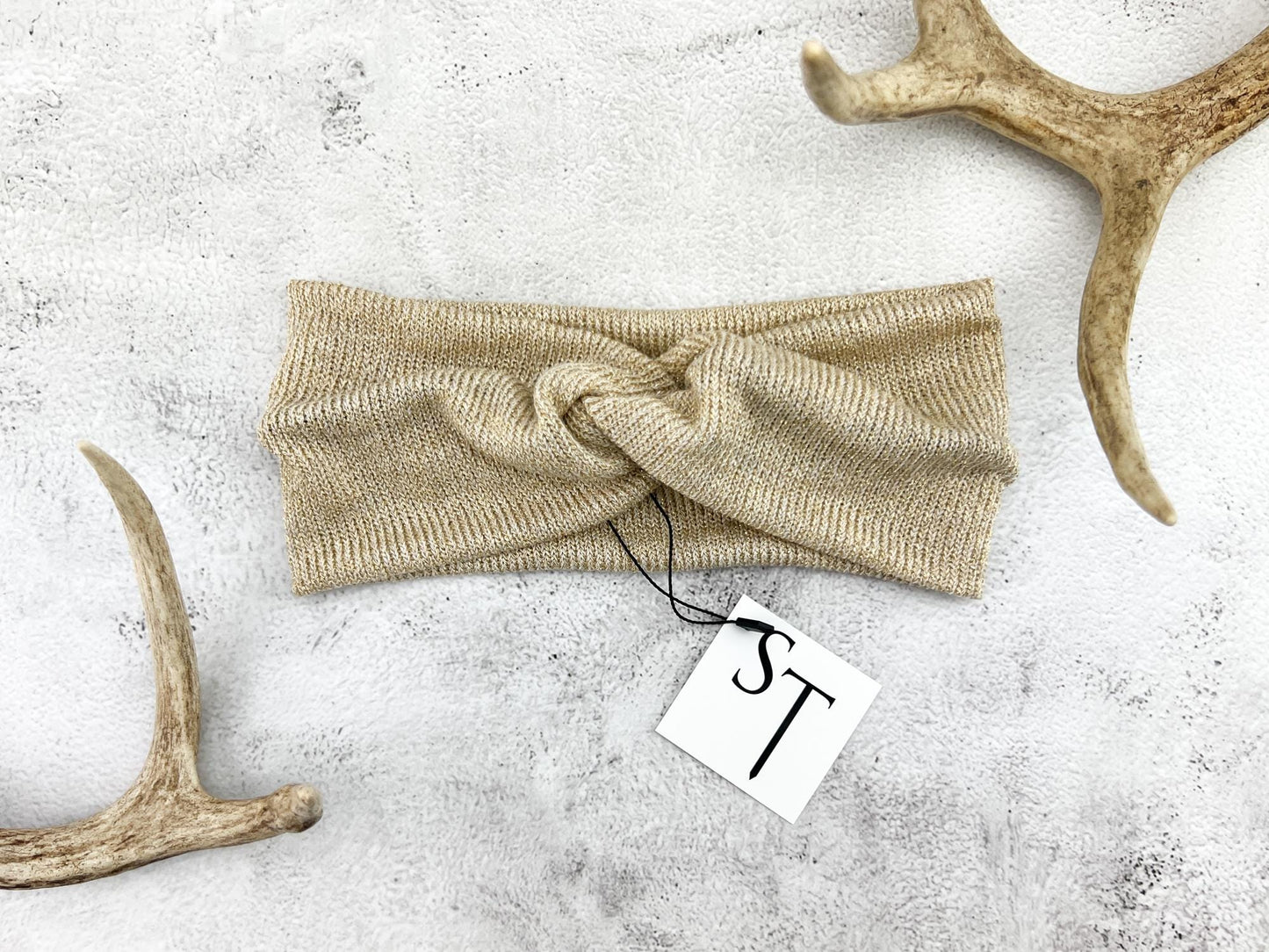 Metallic Gold Sweater Knit Headband