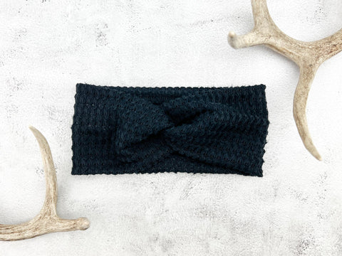 Black Sweater Knit Headband