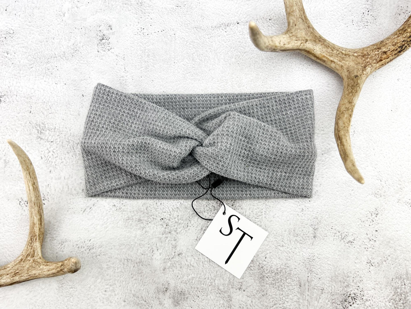Gray Sweater Knit Headband