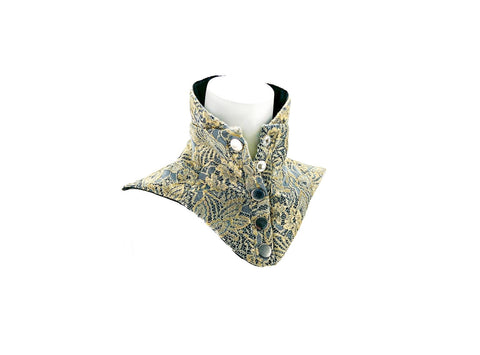 Metallic Gold Lace Neck Corset Neck Collar