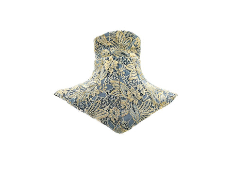 Metallic Gold Lace Neck Corset Neck Collar