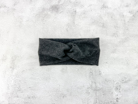 Gray Brushed Sweater Knit Headband