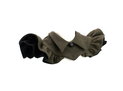 Olive and Black Snake Print Neck Collar