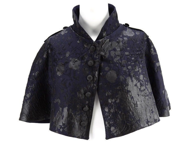 Midnight Splatter Paint Military Cape - Sumie Tachibana