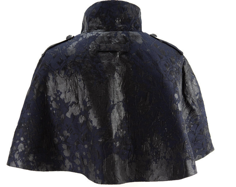 Midnight Splatter Paint Military Cape - Sumie Tachibana