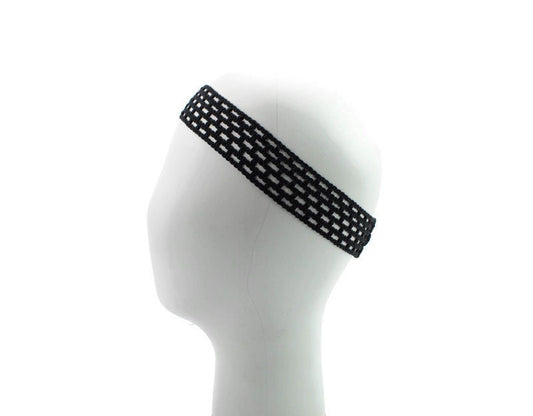 Black Stretch Netting Headband