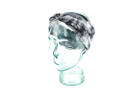 Gray Tie Dye Rib Knit headband