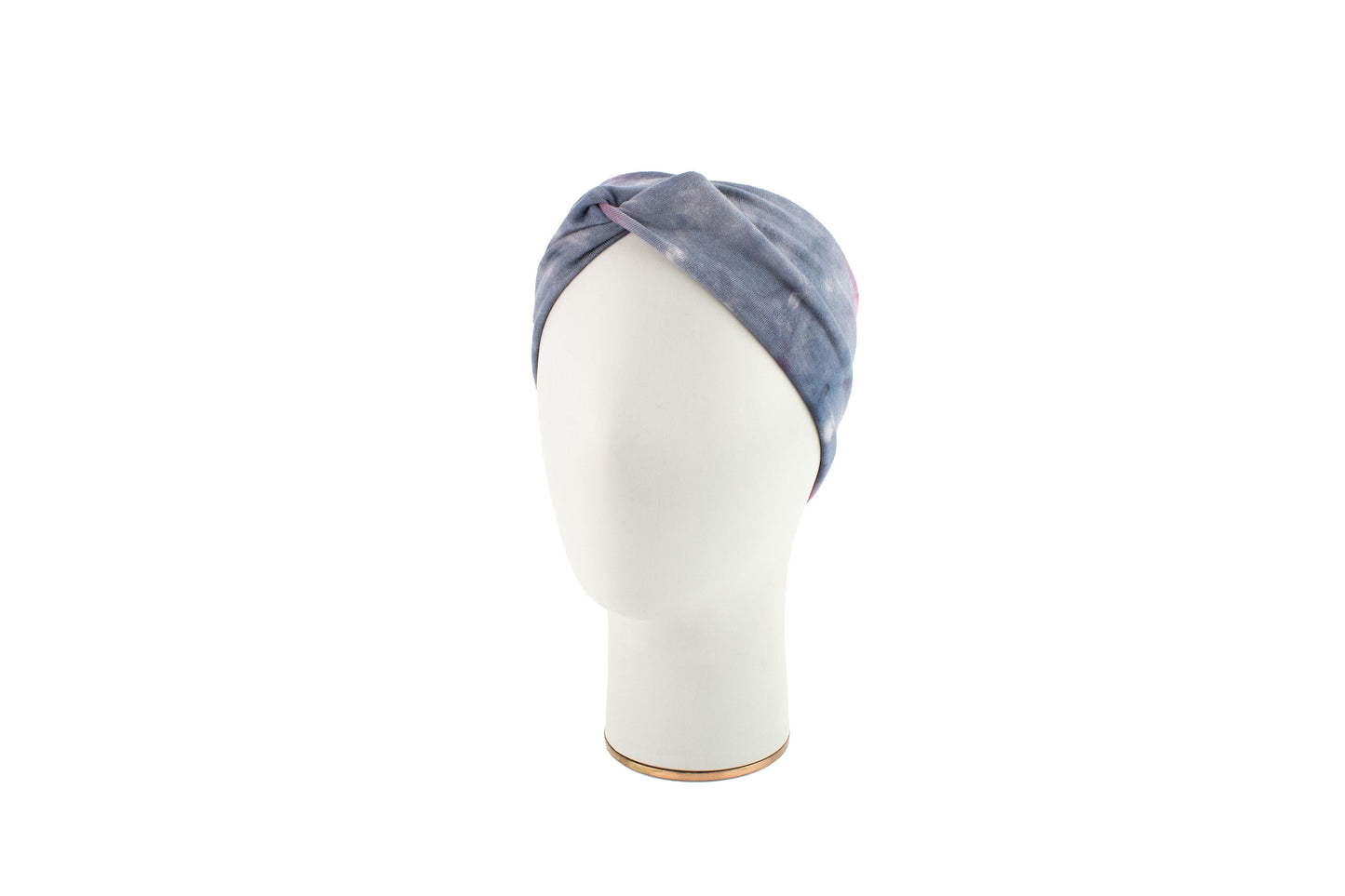 Blue and Magenta Tie Dye Knit Jersey Headband