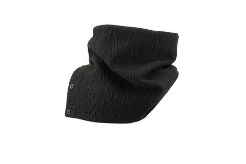 Black Quilted Triangles Oversized Scarflette Cowl