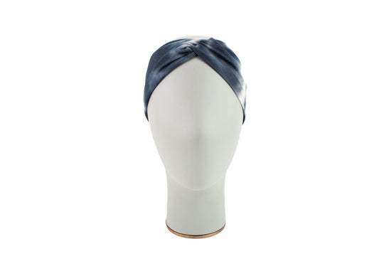 Blue Tie Dye Knit Headband