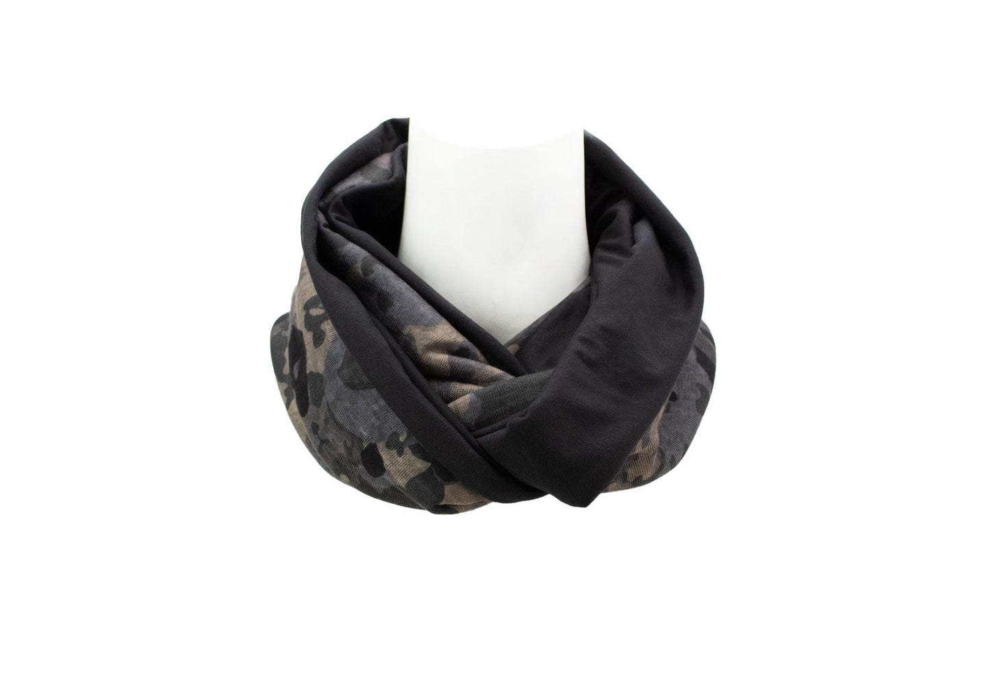 Abstract Floral Camouflage Sweater Knit Infinity Scarf