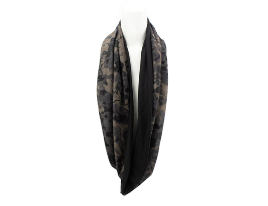 Abstract Floral Camouflage Sweater Knit Infinity Scarf