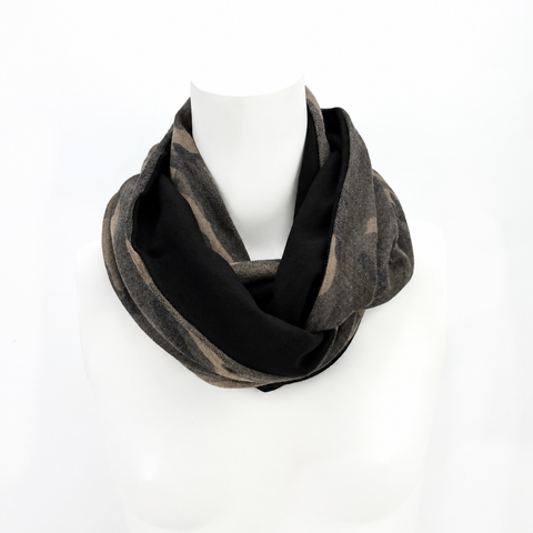 Olive Green Camouflage Infinity Scarf