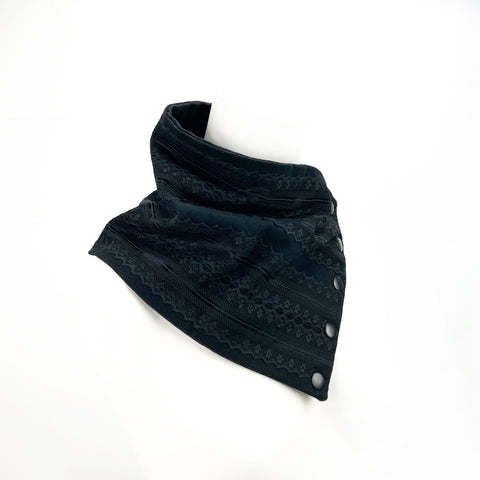 Black Lace Snap Cowl