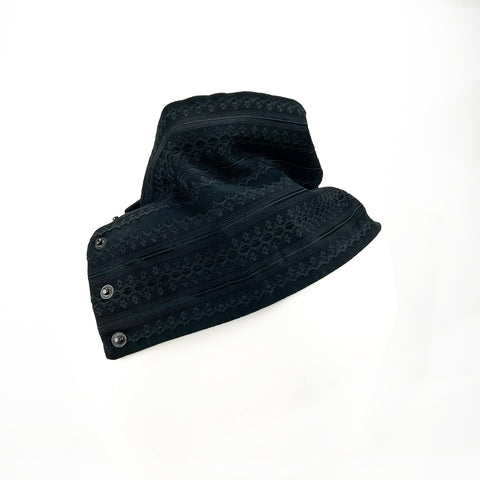 Black Lace Snap Cowl