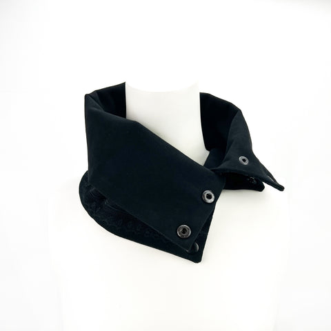 Black Lace Snap Cowl