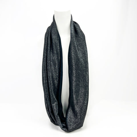 Metallic Black Infinity Scarf