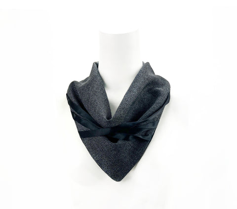 Gray Basket Weave Neckerchief