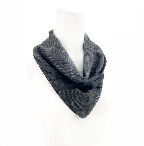 Gray Basket Weave Neckerchief