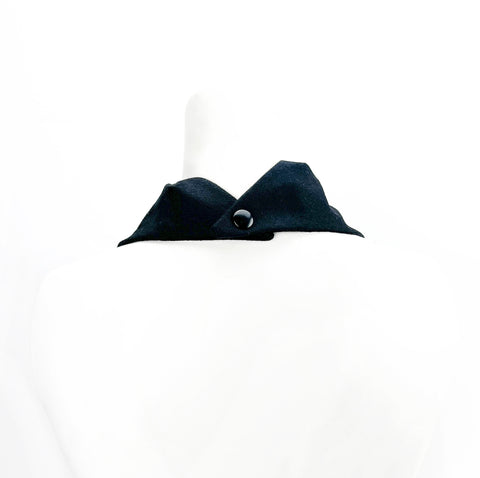 Black Wool with Lace Panel Neckerchief