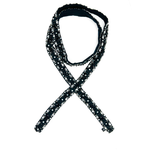 Black Bling Skinny Scarf