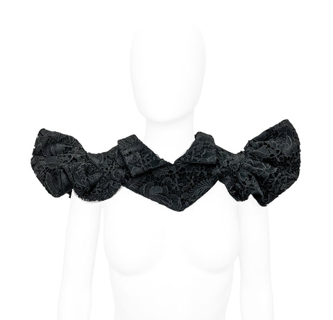 Black Guipure Lace Neck Collar
