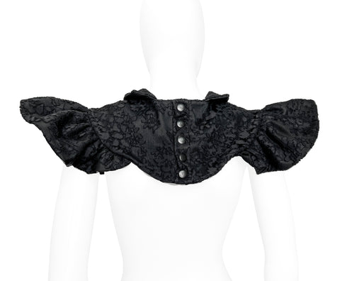 Black Floral Burnout Neck Collar
