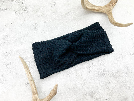 Black Sweater Knit Headband HDB00075