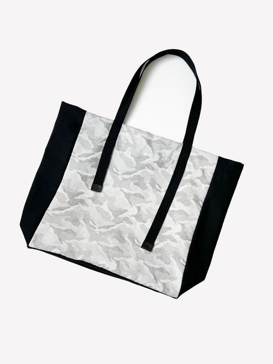 Gray Camouflage Large Tote Bag BAGG00087