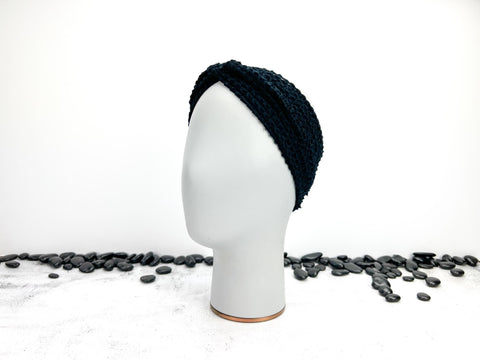 Black Sweater Knit Headband