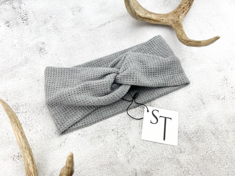 Gray Sweater Knit Headband