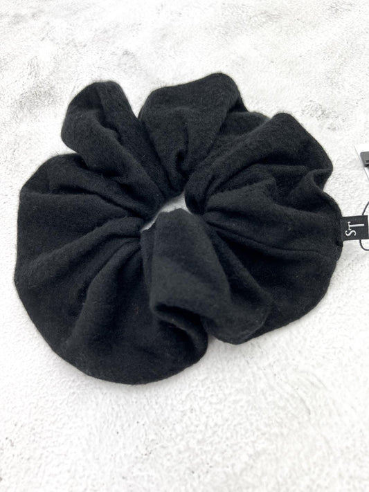 Black Brushed Knit Extra Large Hair Scrunchie SCR00051