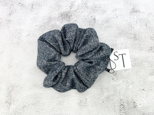 Heather Metallic Blue Knit Extra Large Hair Scrunchie SCR00050