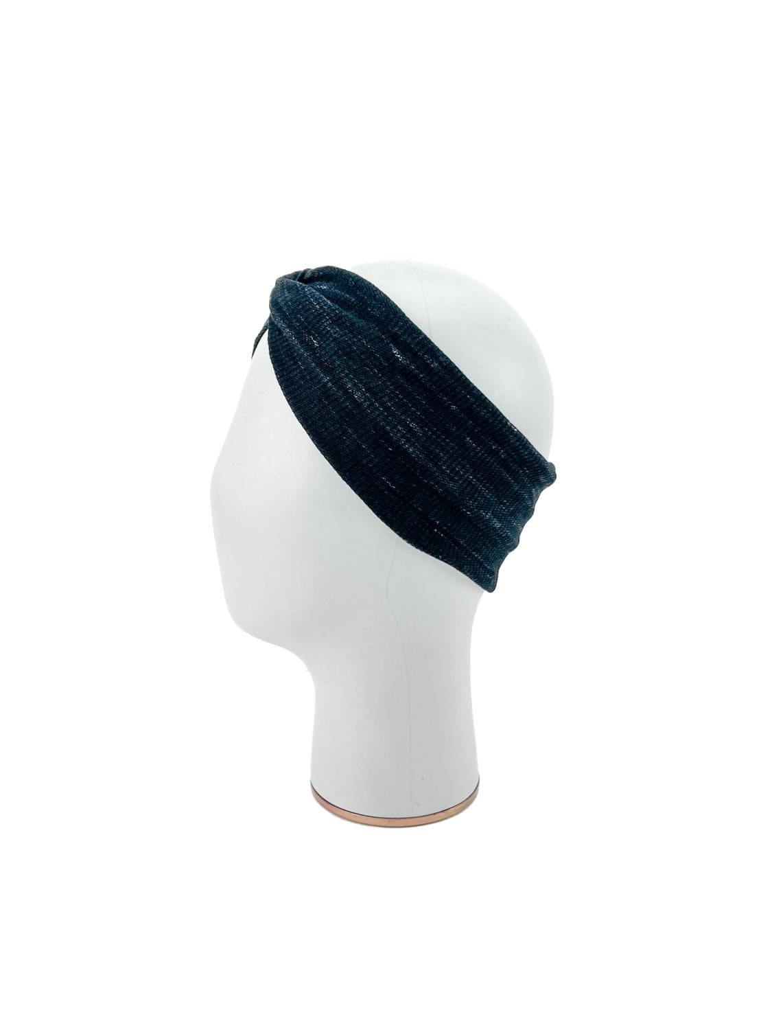 Heather Black Rib Knit headband HDB00090