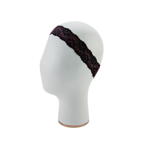 Black and Red Lace Headband