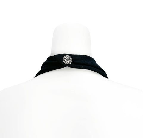 Black Lace Neckerchief with Spikes