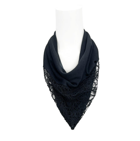 Black Lace Neckerchief with Spikes