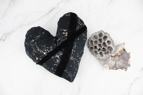 Black Marble Heart Pillow - Sumie Tachibana
