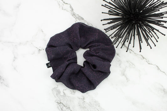 Dark Burgundy Abstract Lines Extra Large Hair Scrunchie