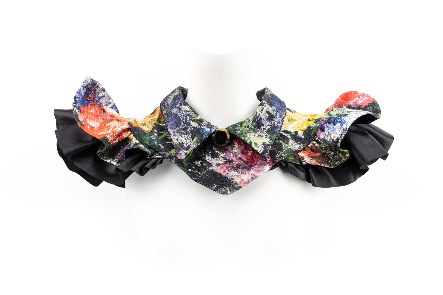 Metallic Floral Neck Collar