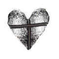 Black and White Tweed Heart Pillow - Sumie Tachibana