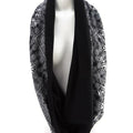 Black and Gray Tribal Reversible Infinity Scarf - Sumie Tachibana