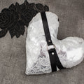 Metallic Silver Lace Harness Heart Pillow SPP00022 - Sumie Tachibana