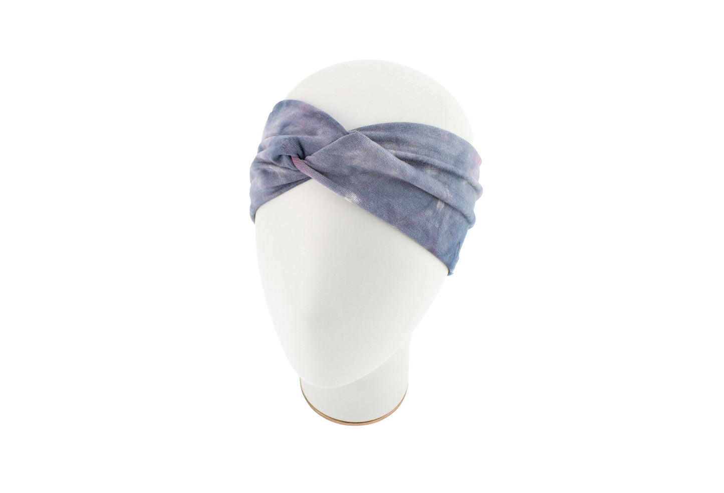 Blue and Magenta Tie Dye Knit Jersey Headband
