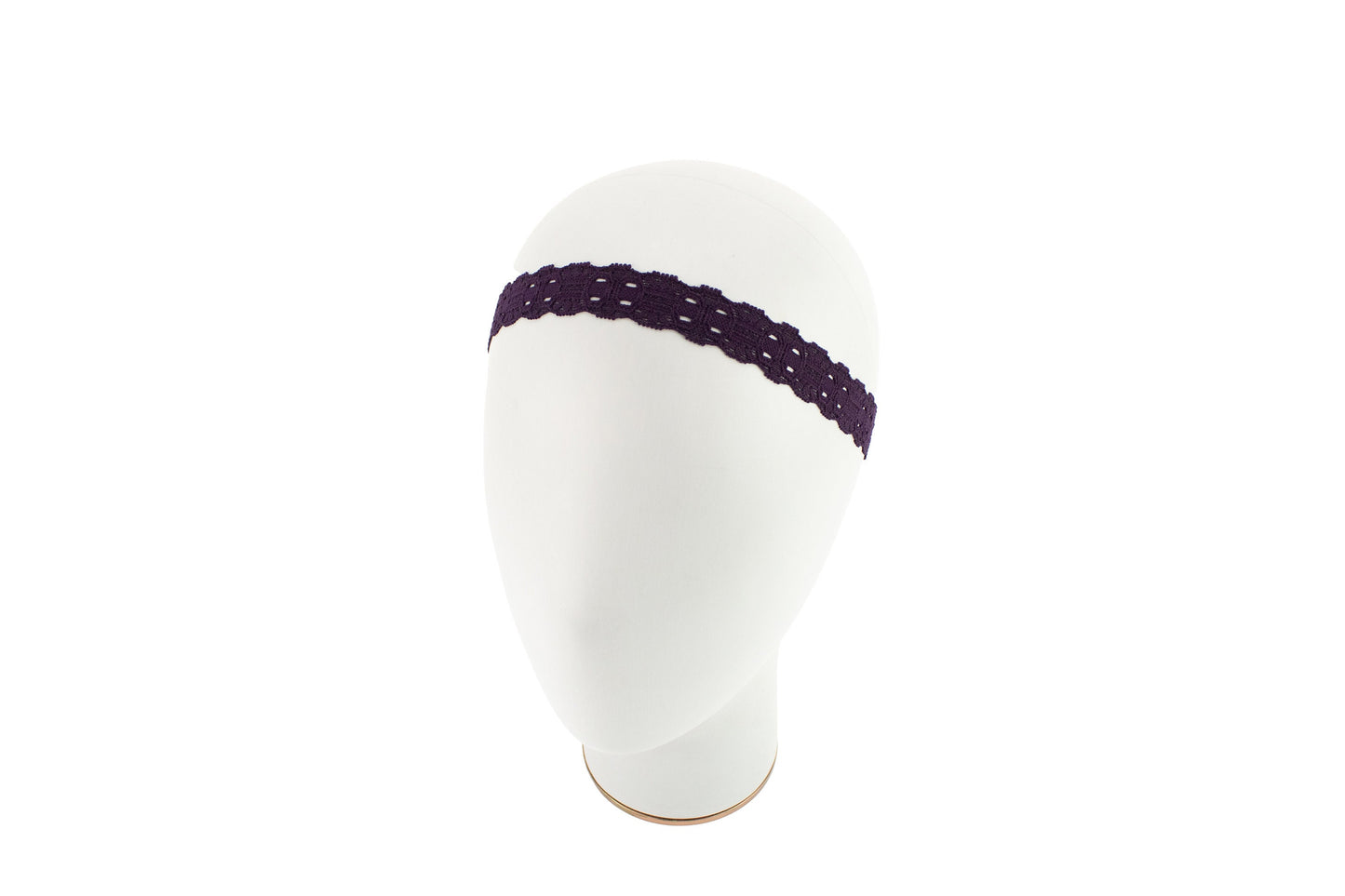 Dark Purple Stretch Lace Headband