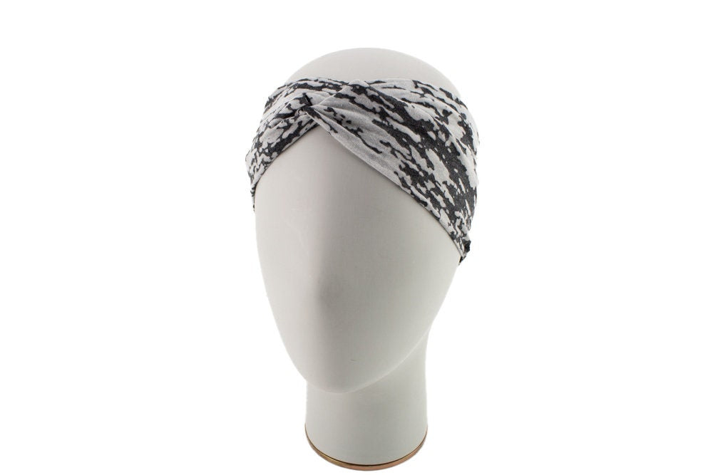 Gray Burnout Knit Headband