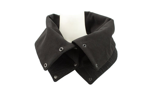 Black Quilted Triangles Oversized Scarflette Cowl