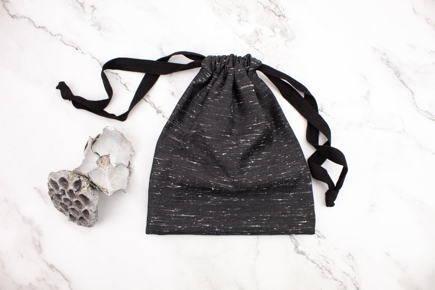 Dark Heather Gray Drawstring Bag